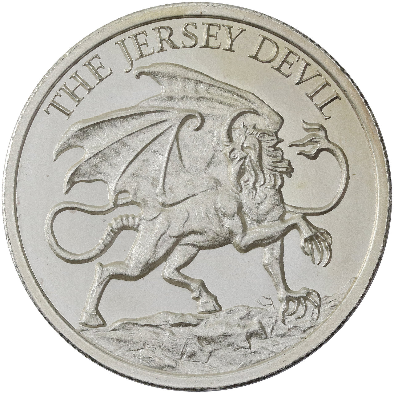 2021 Intaglio Mint The Jersey Devil 2 oz .999 Fine Silver BU Art