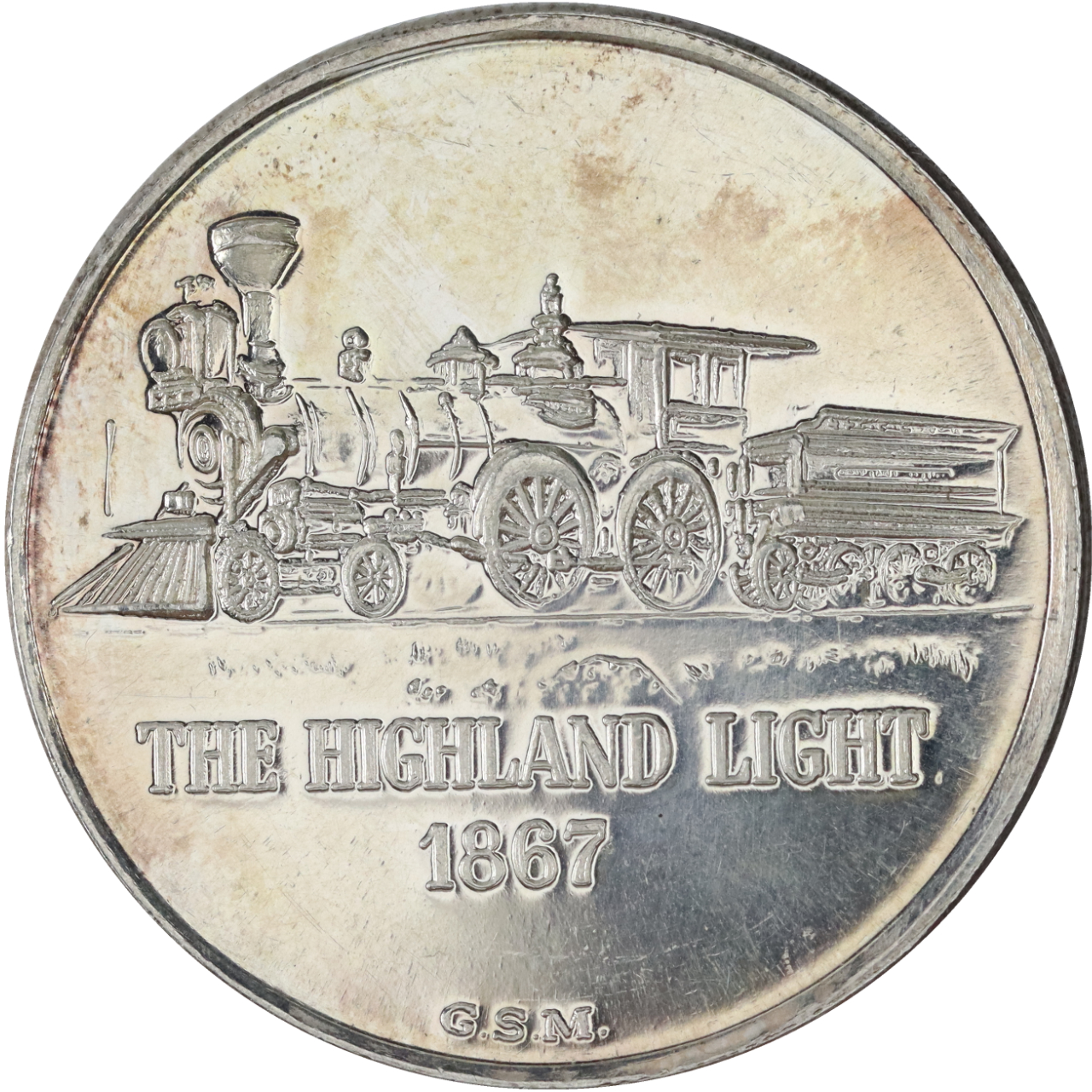 Vintage Golden State Mint The Highland Light 1867 1 oz 999 Fine