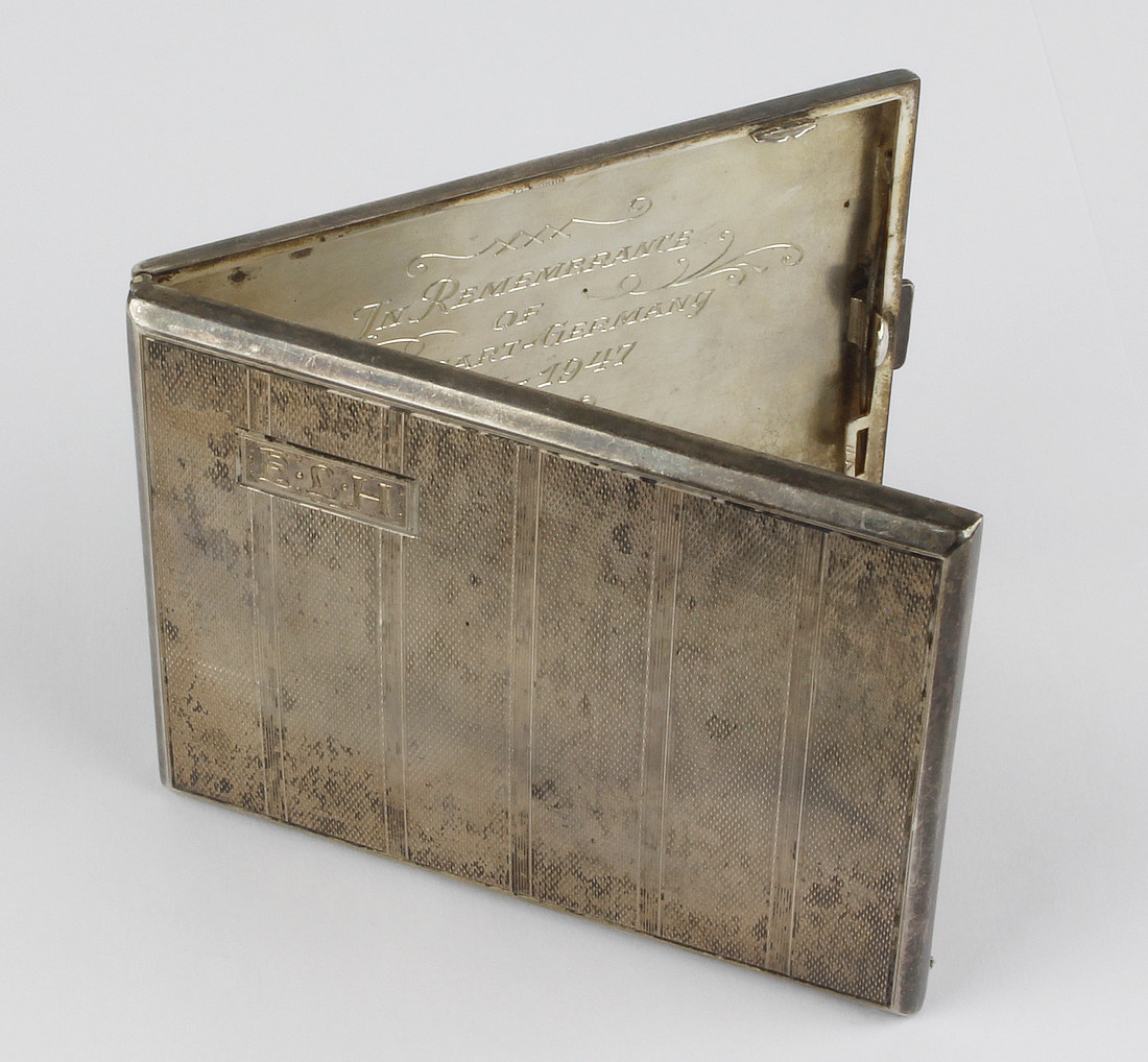 Vintage 935 Argentium Fine Silver Cigarette Case WWII